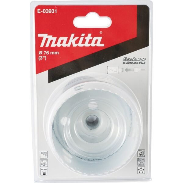 MAKITA MAKITA OTWORNICA BIM HSS-Co 8% 76mm EZYCHANGE ΜΕΤΑΛΛΟ, ΧΑΛΥΒΑΣ, ΑΛΟΥΜΙΝΙΟ, ΞΥΛΟ, PVC