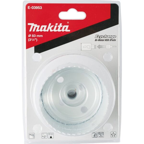 MAKITA MAKITA OTWORNICA BIM HSS-Co 8% 83mm EZYCHANGE ΜΕΤΑΛΛΟ, ΧΑΛΥΒΑΣ, ΑΛΟΥΜΙΝΙΟ, ΞΥΛΟ, PVC
