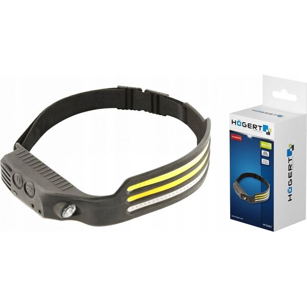 Högert Technik HOGERT LATARKA CZOŁOWA COB SMD USB 10 FUNKCJI