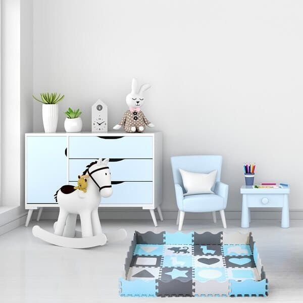 NILS Fun MD03 MATA DZIECIĘCA PUZZLE KOJEC MINT 36 ELEMENTÓW 140x140CM NILS FUN