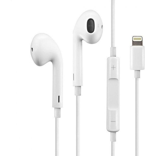 Słuchawki Fiesta FIESTA EARPHONES WITH MIC LIGHTNING SŁUCHAWKI PRZEWODOWE DOUSZNE Z MIKROFONEM WHITE [45648]