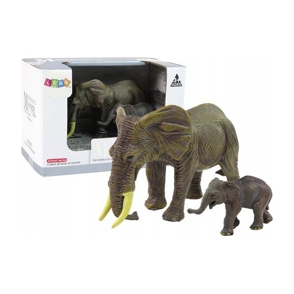 Figurka LeanToys Zestaw figurek Słonie