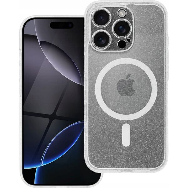 Futerał CLEAR MAG COVER kompatybilny z MagSafe do SAMSUNG S25 Plus transparentny glitter
