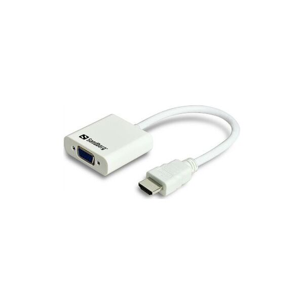 Adapter AV Sandberg HDMI - D-Sub (VGA) biały (50869)
