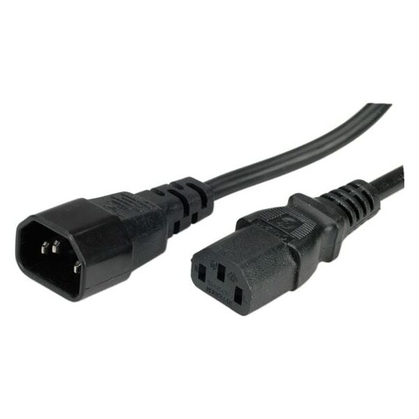 Kabel zasilający Value power cord, IEC320 C13-C14, 1.8m, czarny (19.99.1515)