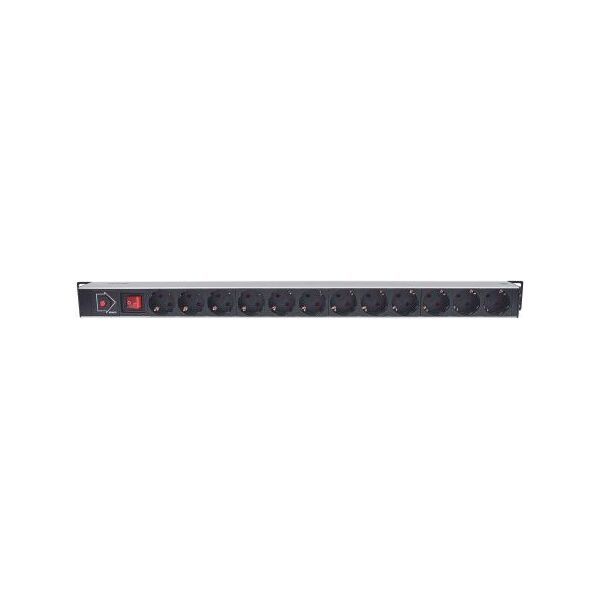 Intellinet Network Solutions Listwa zasilająca 250V/16A 12x Schuko 1.6m (714044)