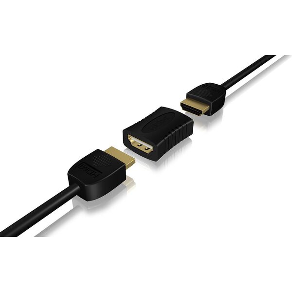 Adapter AV Icy Box HDMI - HDMI czarny (31604)