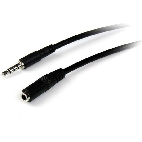 Kabel StarTech Jack 3.5mm - Jack 3.5mm 2m czarny (MUHSMF2M)