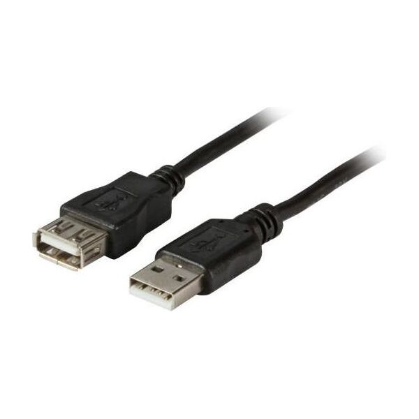 Kabel USB EFB USB-A - USB-A 5 m Czarny (K5220SW.5)
