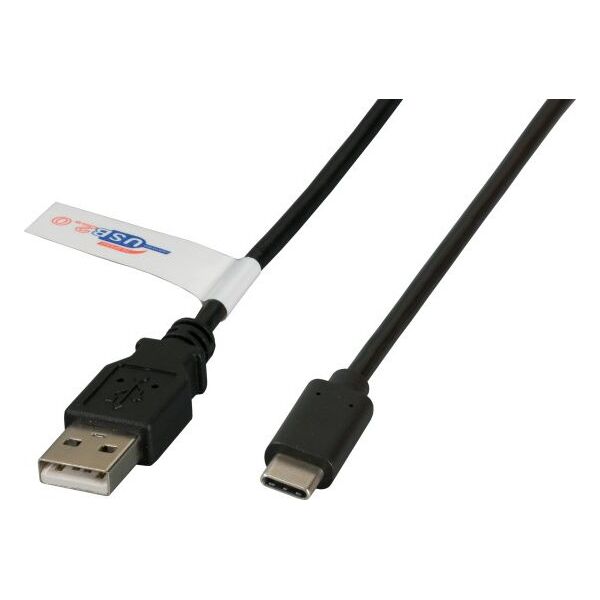 Kabel USB EFB USB-A - USB-C 2 m Czarny (K5258SW.2)
