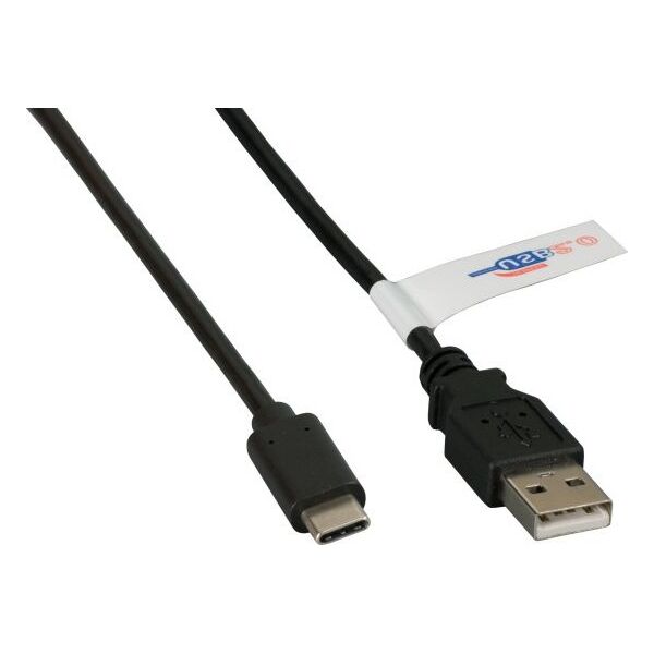 Kabel USB EFB USB-A - USB-C 0.5 m Czarny (K5258SW.0,5)