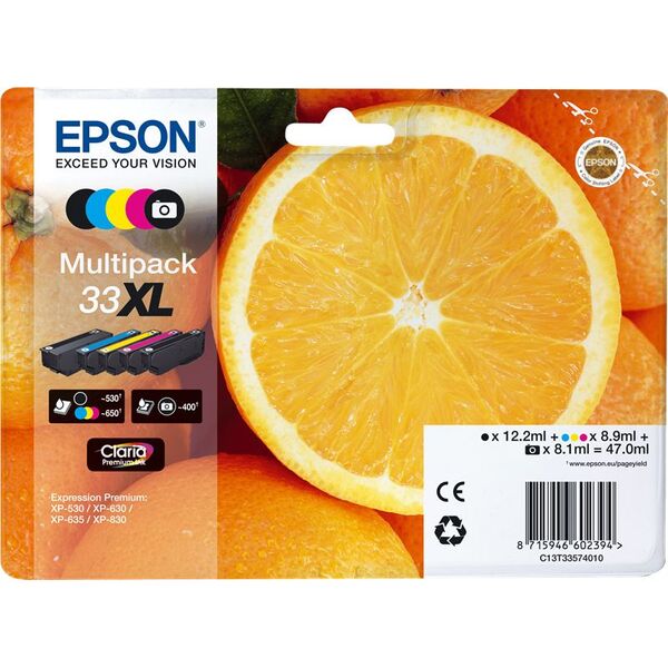 Tusz Epson 33XL (Black,Photo Black,Cyan, Magenta, Yellow)