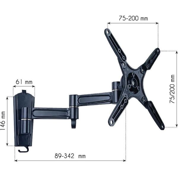 Techly Uchwyt ścienny 13'' - 37''