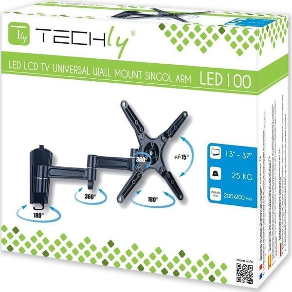 Techly Uchwyt ścienny 13'' - 37''