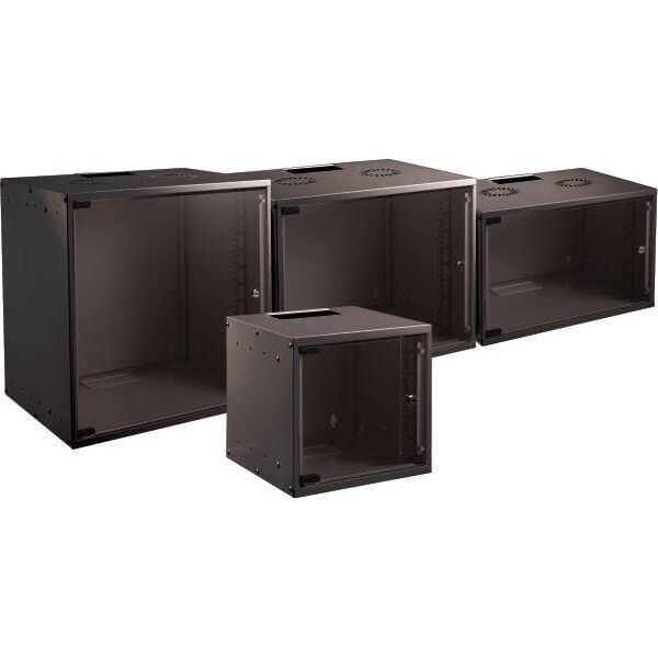 Obudowa serwerowa EFB EFB 48.26cm 19Zoll 06HE Wandgehaeuse Schrank Verteiler  BASIC Tiefe 450 mm 1-teilig Flat Pack RAL9005 SCHWARZ (WGB-1906TS.45) - 3432606