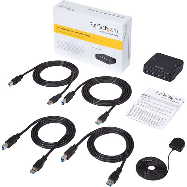 HUB USB StarTech 4x USB-B  + 4x USB-A 3.0 (HBS304A24A)