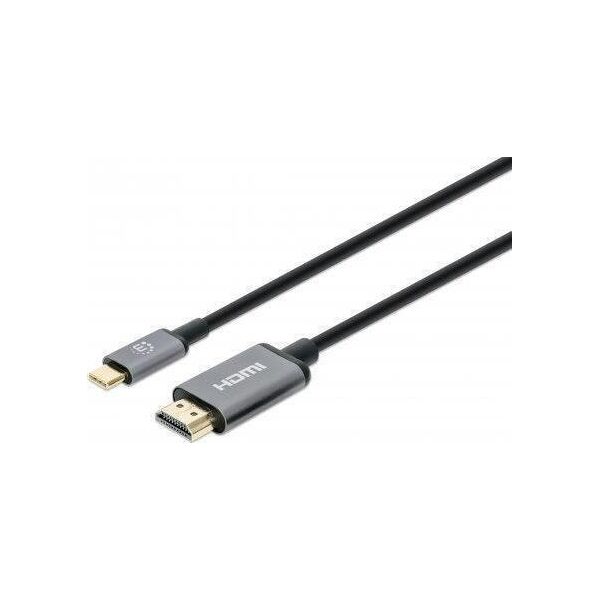 Kabel USB Manhattan USB-C - HDMI 1 m Czarny (153591)