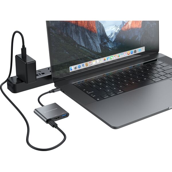 Adapter USB Conceptronic CONCEPTRONIC Adapter USB-C -> HDMI,2xUSB3.0,PD,SD   0.15m