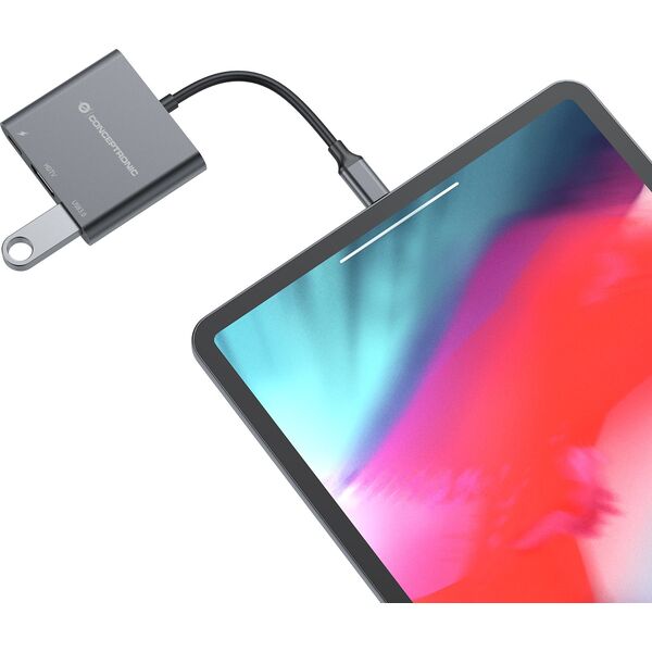 Adapter USB Conceptronic CONCEPTRONIC Adapter USB-C -> HDMI,2xUSB3.0,PD,SD   0.15m
