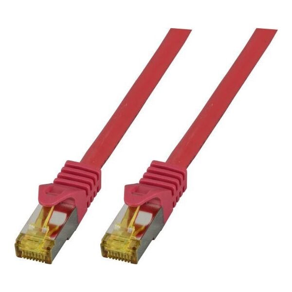 EFB EFB Patchkabel Cat6a S/FTP LSZH mit Cat7 Rohkabel 30m ROT 10 Gigabit Ethernet 600MHz 4x2xAWG26/7 Flammwidrig Raucharm