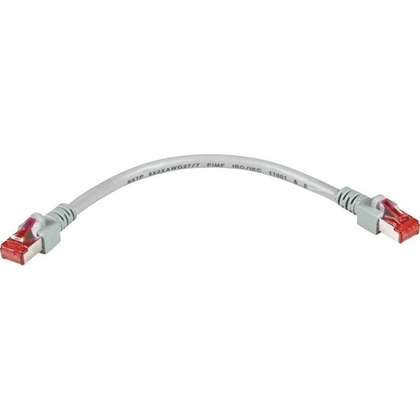EFB EFB RJ45 Patchkabel S/FTP Cat.6 LSZH 0.15m GRAU reines Kupfer Laengenaufdruck auf Knickschutztuelle patentiert