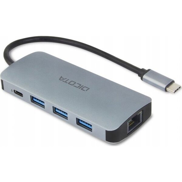 HUB USB Dicota Hub USB-C 8 w 1 Multi Hub 4K PD 100W