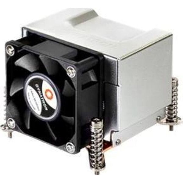 Chłodzenie CPU Dynatron DYNATRON K21 Intel CPU Kuehler 2U LGA115x-1200 Kuehlkoerper Kupfer Aluminium Lamellen mit HeatPipe aktiv mit PWM und bis zu 125W TDP