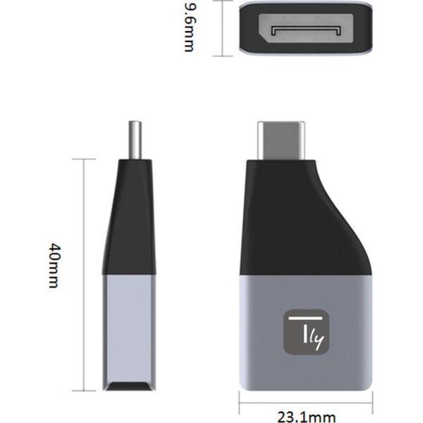 Adapter USB Techly TECHLY Adapter DisplayPort F 1.2 auf USB-C M