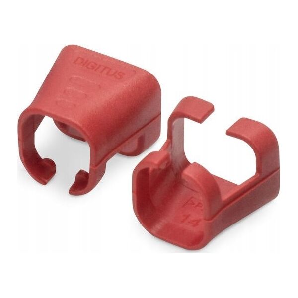 Digitus DIGITUS Farbclips für Patchkabel RJ45 100 Stück rot