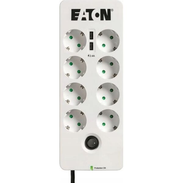 Listwa zasilająca Eaton EATON Protection Box 8 Tel USB DIN