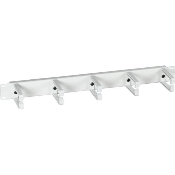 EFB EFB 48,26cm 19Zoll 1HE Kabelfuehrungspanel mit 5 Buegeln aus Kunststoff RAL7035 Grau 70mm Buegellaenge