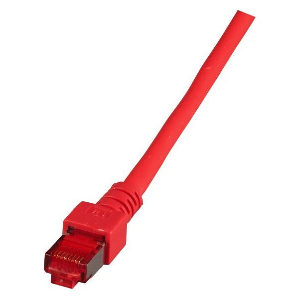 EFB EFB RJ45 Patchkabel S/FTP Cat.6 LSZH 0.15m ROT reines Kupfer Laengenaufdruck auf Knickschutztuelle patentiert