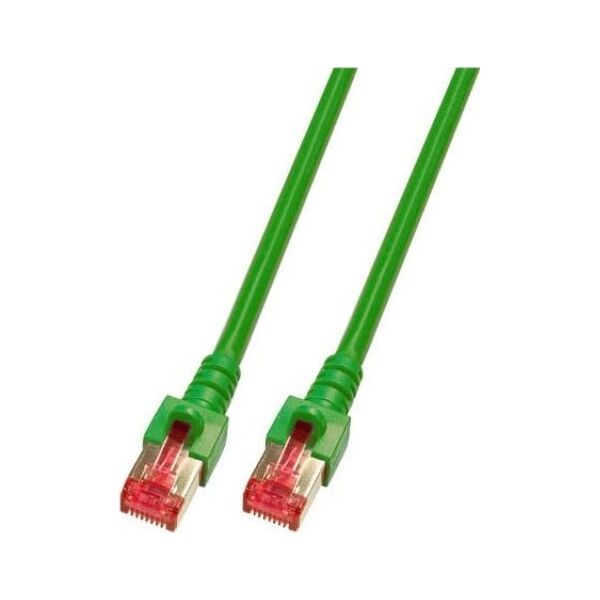 EFB EFB RJ45 Patchkabel S/FTP Cat.6 LSZH 0.15m GRUEN reines Kupfer Laengenaufdruck auf Knickschutztuelle patentiert