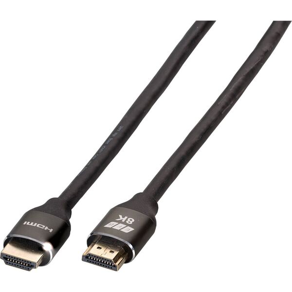 Kabel EFB EFB Ultra HighSpeed HDMI Kabel with Ethernet 8K60Hz A-A St-St Premium Aluminium Stecker 2m schwarz
