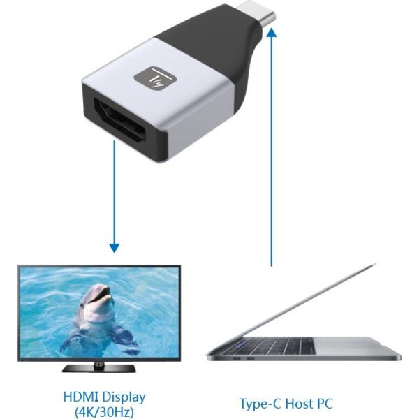 Adapter USB Techly TECHLY Adapter USB-C M auf HDMI F 4Kx2K 30Hz