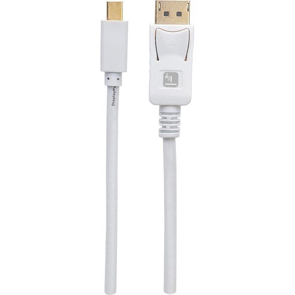 Kabel Techly TECHLY Mini-DisplayPort M auf DisplayPort M Kabel 4K 60Hz weiss 1m