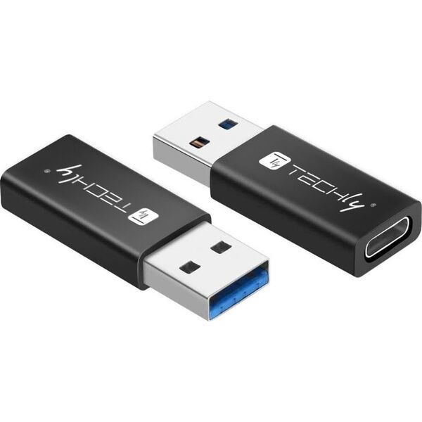 Adapter USB Techly TECHLY Adapter USB-A M auf USB-C F USB 3.0 schwarz