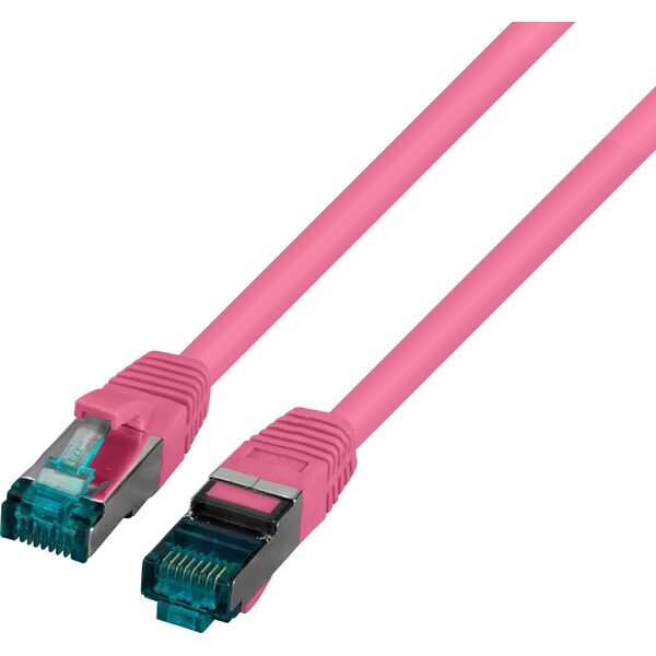 EFB EFB RJ45 Patchkabel S/FTP Cat6A LSZH Magenta Laenge 1,5m 4x2xAWG27/7 nach TIA/EIA568B geschirmt Uebertragungsstandards 10Gbit