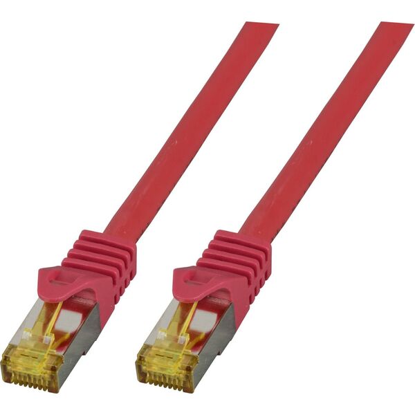 EFB EFB Patchkabel Cat6a S/FTP LSZH mit Cat7 Rohkabel 1,5m ROT 10 Gigabit Ethernet 600MHz 4x2xAWG26/7 Flammwidrig Raucharm