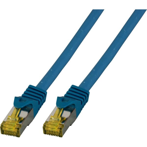 EFB EFB Patchkabel Cat6a S/FTP LSZH mit Cat7 Rohkabel 1,5m BLAU 10 Gigabit Ethernet 600MHz 4x2xAWG26/7 Flammwidrig Raucharm