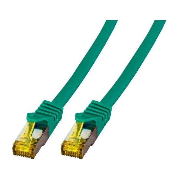 EFB EFB Patchkabel Cat6a S/FTP LSZH mit Cat7 Rohkabel 1,5m GR�N 10 Gigabit Ethernet 600MHz 4x2xAWG26/7 Flammwidrig Raucharm