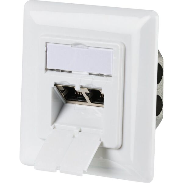 EFB EFB Netzwerkdose CAT6a Unterputz 2-fach RJ45 LSA+ Weiss