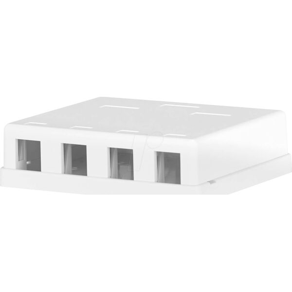 EFB EFB Keystone Anschlussbox 4 Port Aufputz reinweiss ohne Modul
