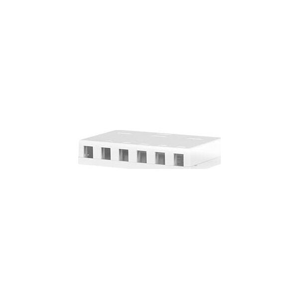 EFB EFB Keystone Anschlussbox 6Port Aufputz reinweiss ohne Modul