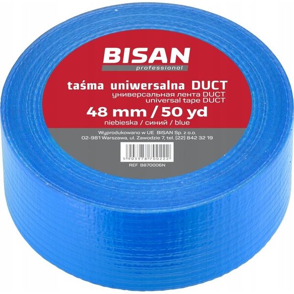 Bisan TAŚMA UNIWERSALNA DUCT 48MM/50MB NIEBIESKA [24]