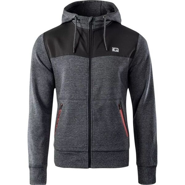 IQ Męska bluza IQ SARIN 11540-BLK ME/BLK/S O black melange/black/spicy orange rozmiar S