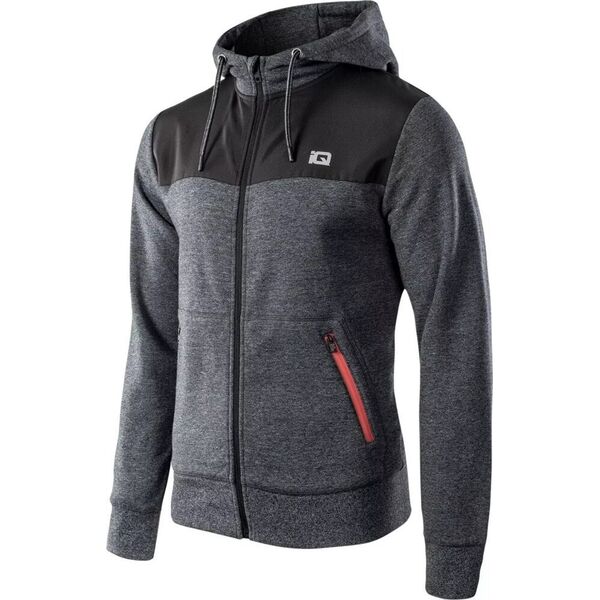 IQ Męska bluza IQ SARIN 11540-BLK ME/BLK/S O black melange/black/spicy orange rozmiar S