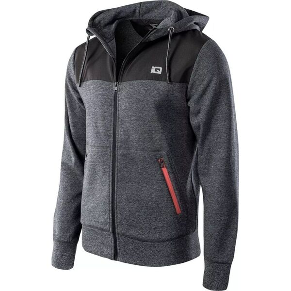 IQ Męska bluza IQ SARIN 11540-BLK ME/BLK/S O black melange/black/spicy orange rozmiar S