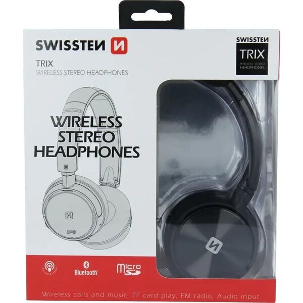 Słuchawki Sourcing Swissten Trix Bluetooth 4.2 Wireless Headphones With FM / AUX / MicroSD / Grey