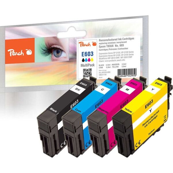 Tusz Triton Peach PI200-868 nabój z tuszem 4 szt. Zamiennik Standardowa wydajność Czarny, Cyjan, Purpurowy, Żółty